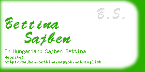 bettina sajben business card